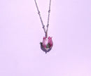 rosebud necklace