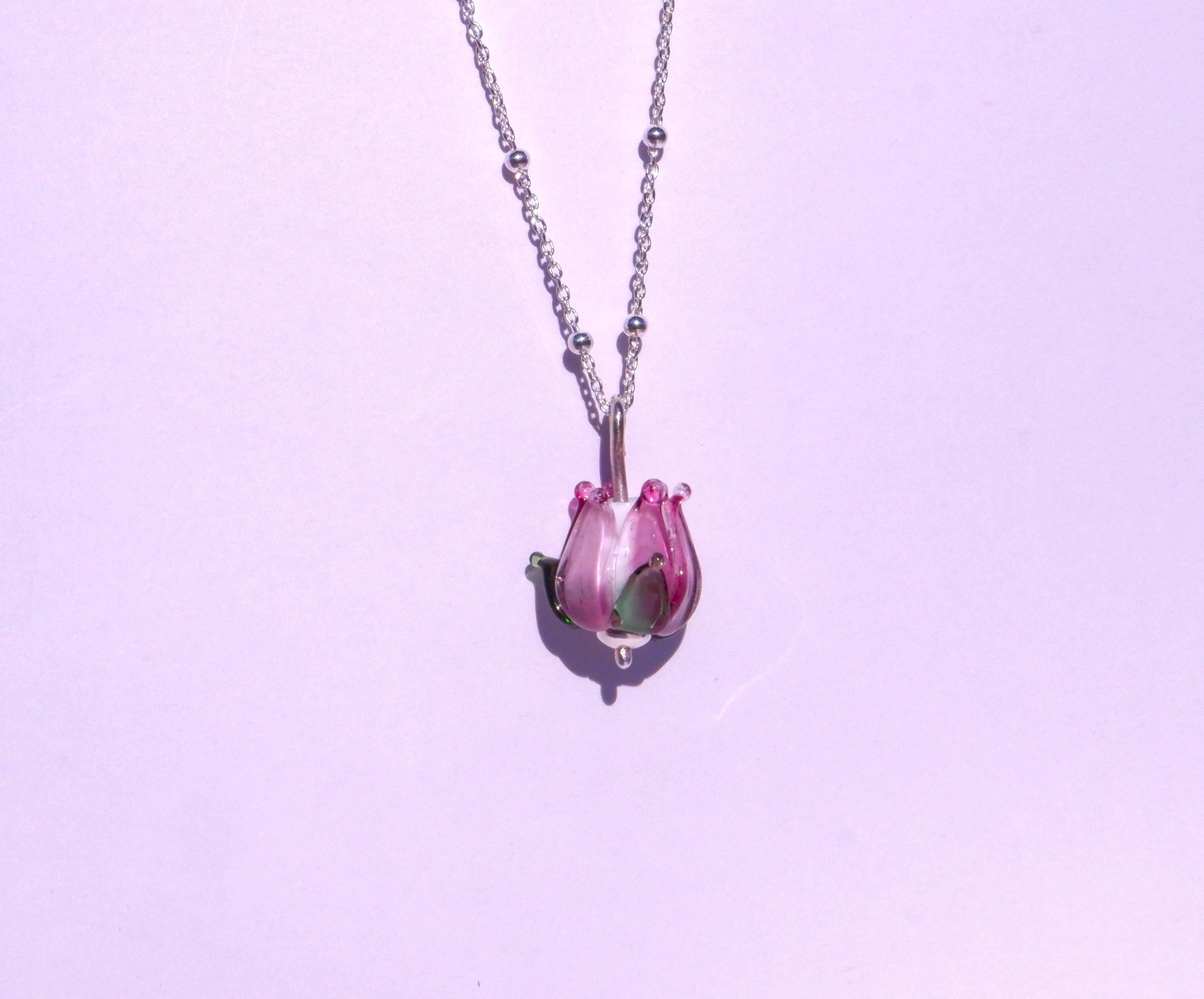 rosebud necklace