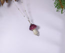 violet mushroom necklace