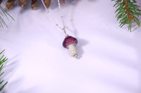 violet mushroom necklace