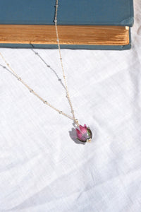 rosebud necklace