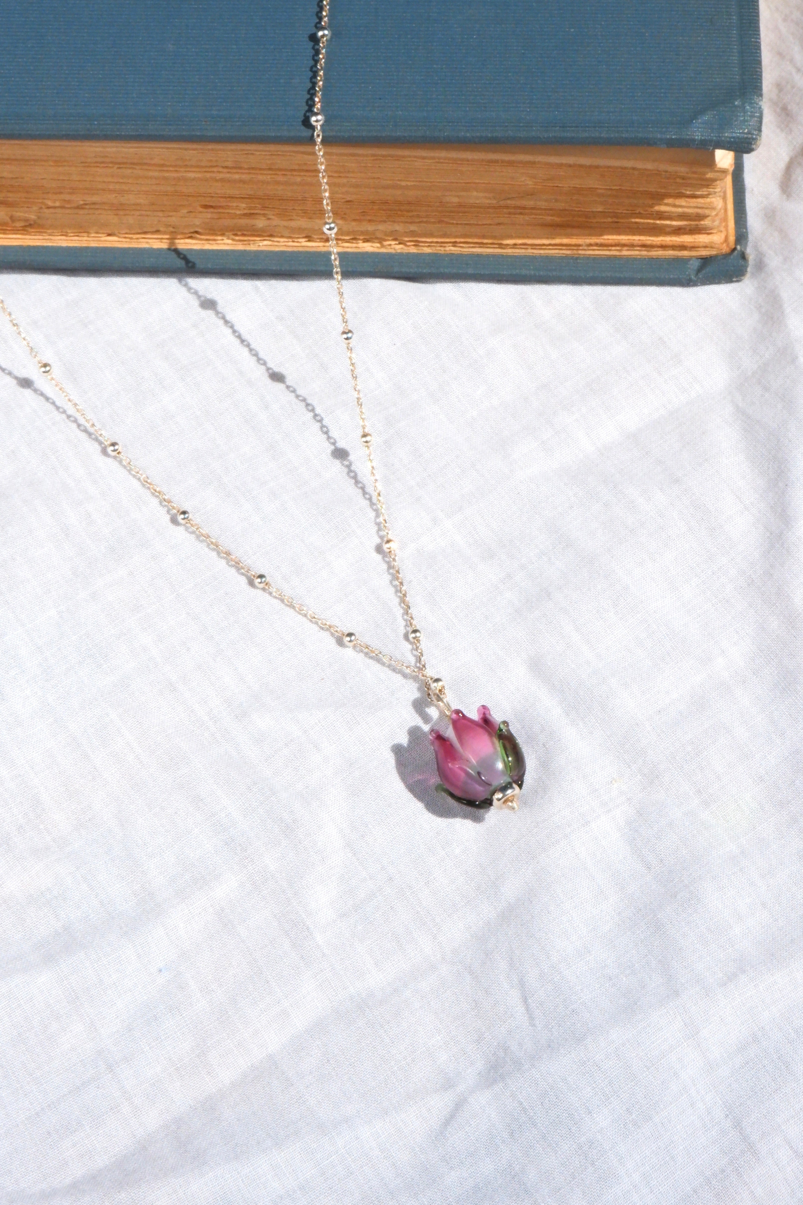 rosebud necklace