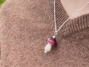 violet mushroom necklace