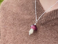 violet mushroom necklace